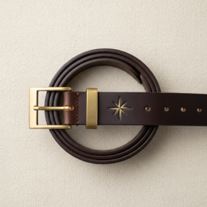 Compass Leather Belt